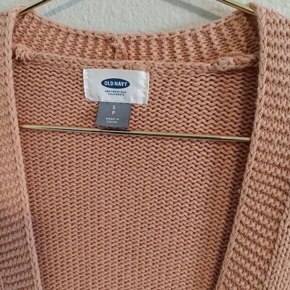 Old Navy Open Front Knit Cardigan Pink Womens Size Small Sweater - Picture 2 of 6